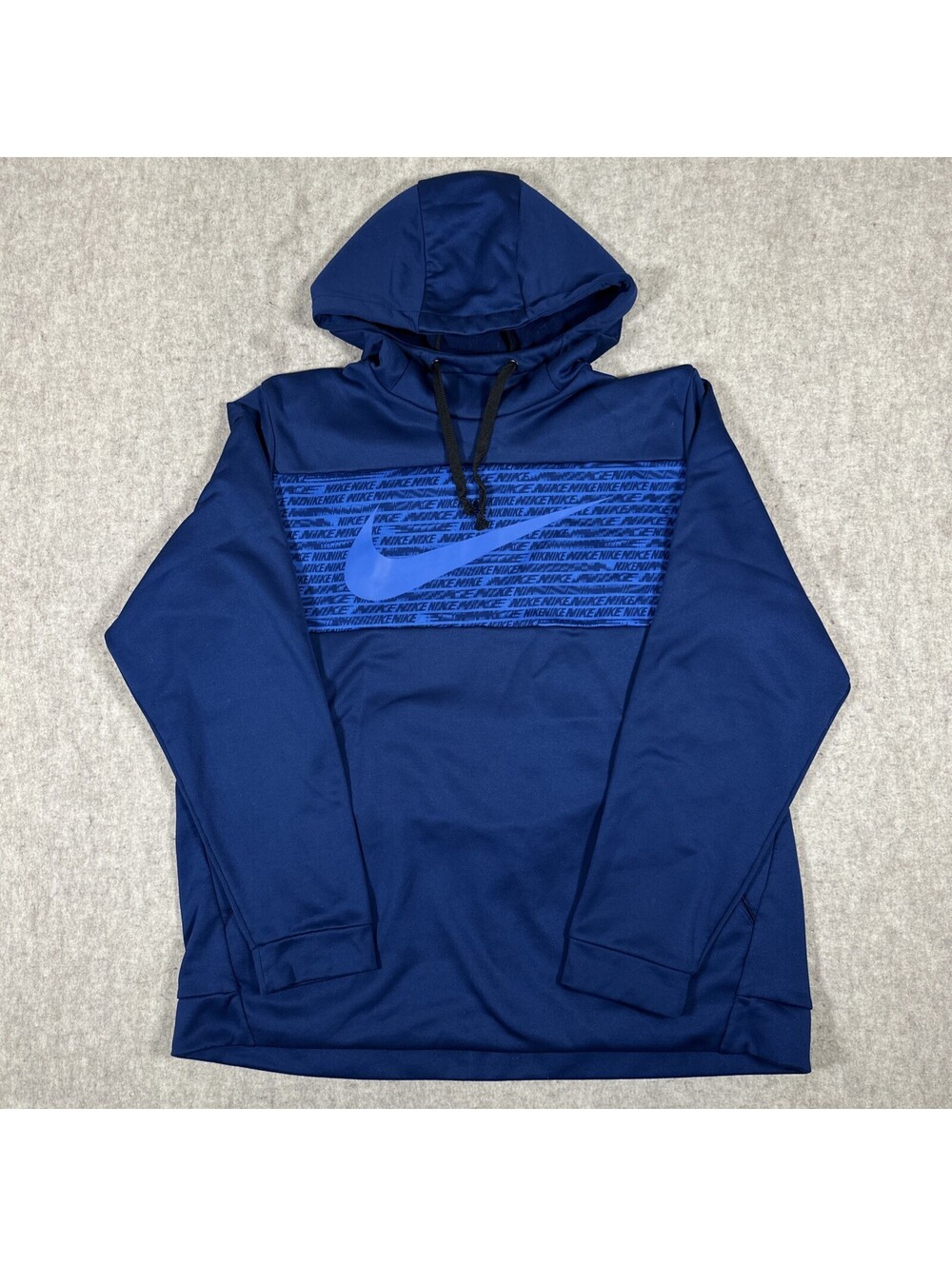 Nike Hoodie Mens XL? Blue Dri-FIT Pullover Swoosh Logo Athletic BV2764-492
